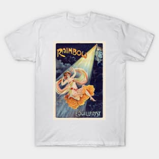 Rainbow Equilibrist France Vintage Poster 1910 T-Shirt